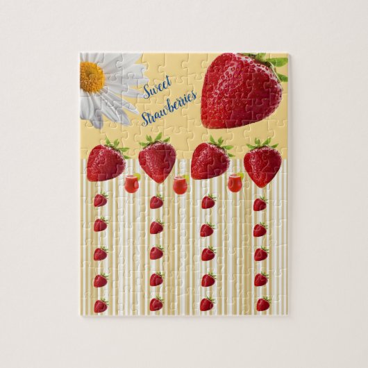 Strawberries Daisy Jigsaw Puzzle Daisy (Vertikal)