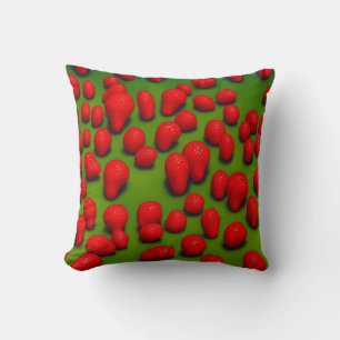 Strawberries Design Throw Kissen