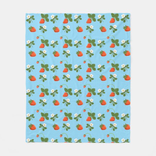 Strawberries Fleecedecke (Vorderseite)