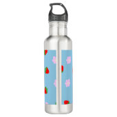 Strawberries & Flowers Edelstahlflasche (Rückseite)