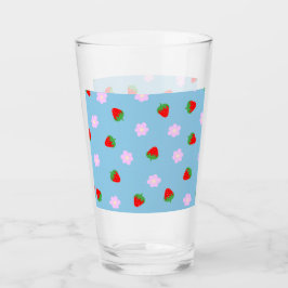 Strawberries & Flowers Glas