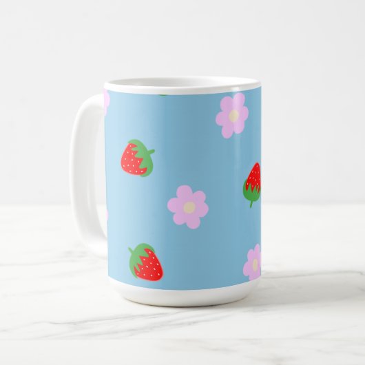 Strawberries & Flowers Kaffeetasse (Vorderseite Links)
