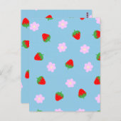 Strawberries & Flowers Postkarte (Vorne/Hinten)