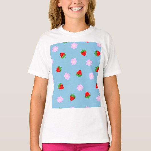 Strawberries & Flowers T-Shirt (Vorderseite)