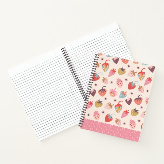 Strawberries fun Spiral Notebook Notizblock (Innenseite)