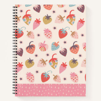 Strawberries fun Spiral Notebook Notizblock