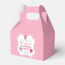 Strawberries Girl's Berry First Birthday Party Fav Geschenkschachtel