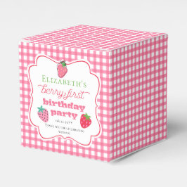 Strawberries Girl's Berry First Birthday Party Geschenkschachtel