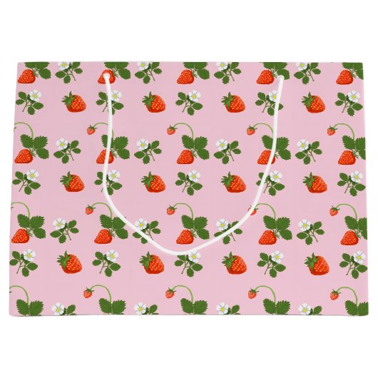 Strawberries Große Geschenktüte (Vorderseite)