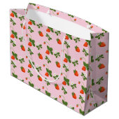 Strawberries Große Geschenktüte (Rückseite Schrägansicht)