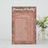 Strawberries Guess Who (Mama oder Papa) Game Card Briefpapier (Stehend Vorderseite)