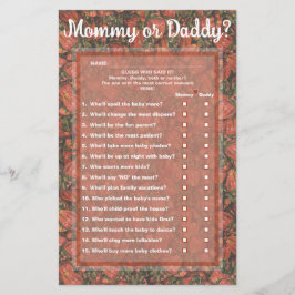 Strawberries Guess Who (Mama oder Papa) Game Card Briefpapier