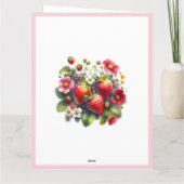 Strawberries Happy Birthday Fügen Sie Ihren Text G Karte (Rückseite)