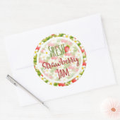 Strawberries Jam Canning Label Runder Aufkleber (Umschlag)