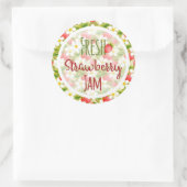 Strawberries Jam Canning Label Runder Aufkleber (Tasche)