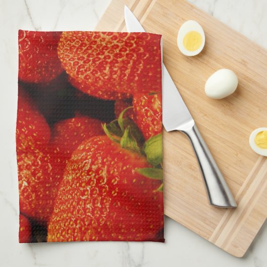 STRAWBERRIES KÜCHENTUCH (Viertel Falte)
