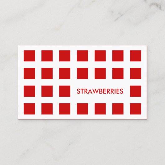 STRAWBERRIES (Mod-Quadrate) Visitenkarte (Vorderseite)
