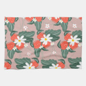 Strawberries Picking Pattern Handgezogene Patronen Geschirrtuch (Horizontal)