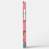 Strawberries Pink Blue Mit Monogramm Case-Mate iPhone Hülle (Rückseite / Links)