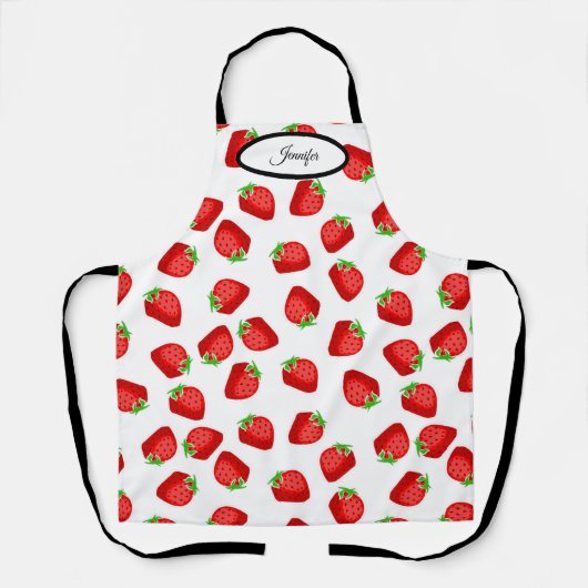 Strawberries Plump Fresh Red Sweet Personalized Schürze (Vorderseite)