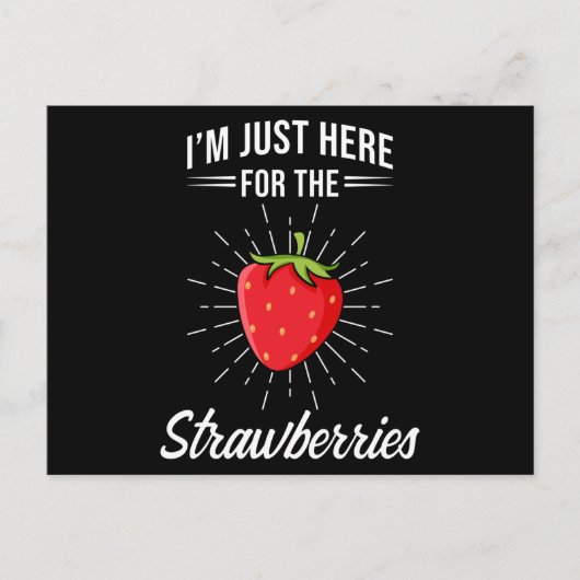Strawberries Say Funny Postkarte (Vorderseite)