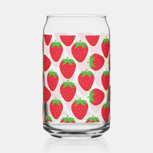 Strawberries Seamless Pattern Dosenglas (Vorderseite)