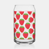Strawberries Seamless Pattern Dosenglas (Rückseite)