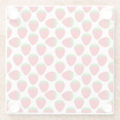Strawberries Seamless Pattern Glasuntersetzer (Rückseite)
