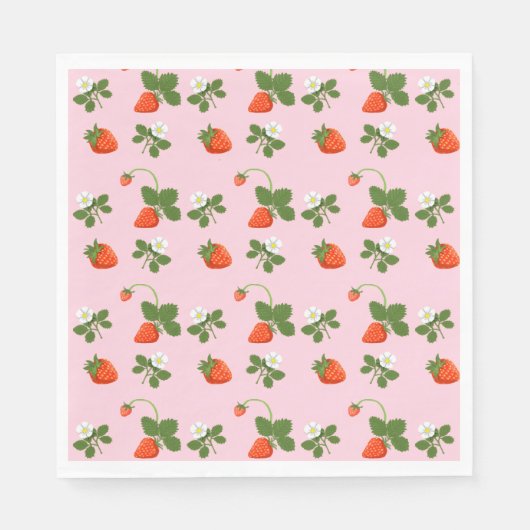 Strawberries Serviette (Vorderseite)