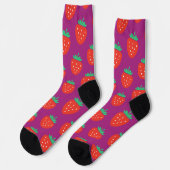strawberries socken (Linkes Detail)