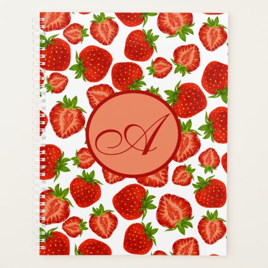 Strawberries Strawberry Retro Trendy Fun Planner Planer (Vorderseite)