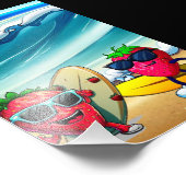 STRAWBERRIES SURFERS FOTODRUCK (Ecke)