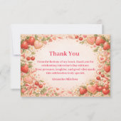 Strawberries & Sweethearts Valentine Party Dankeskarte (Vorderseite)