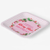 Strawberries Twin Sisters Joint Berry 1. Geburtsta Pappteller (Gewinkelt)