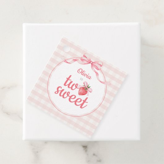 Strawberries Two Sweet 2nd Birthday Geschenkanhänger (Beispiel)