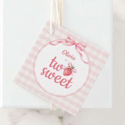 Strawberries Two Sweet 2nd Birthday Geschenkanhänger