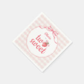 Strawberries Two Sweet 2nd Birthday Serviette (Ecke)
