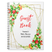 Strawberries und Daisies Baby Shower Guest Book Notizblock (Vorderseite)