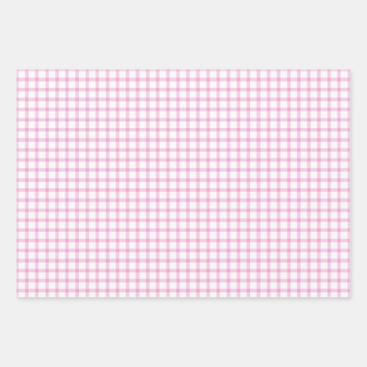 Strawberries und Rosa und Rot Gingham Geschenkpapier Set (Vorderseite 2)
