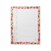 Strawberries Weekekly Planner Notepad Notizblock (Rotiert)