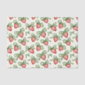 Strawberries with Green Bow Birthday Seidenpapier (Vorderseite)