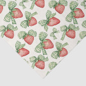 Strawberries with Green Bow Birthday Seidenpapier (Ausschnitt)