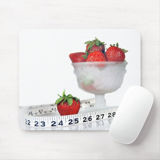 Strawberries with Tape Measure Mousepad (Mit Mouse)