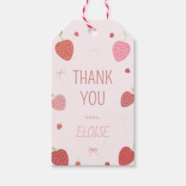 Strawberry 1. Berry First Birthday Favor Tags Geschenkanhänger