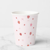 Strawberry 1. Berry First Birthday Paper Cups Pappbecher (Rückseite)