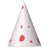 Strawberry 1. Berry First Birthday Party Hats Partyhütchen (Vorderseite)