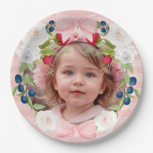 Strawberry 1. Berry Sweet Birthday Foto Pappteller