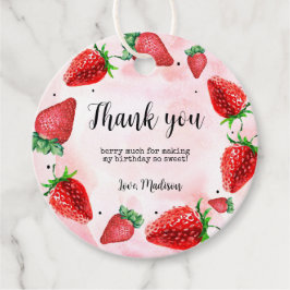 Strawberry 1. Geburtstag Berry erste Favoriten Tag Geschenkanhänger