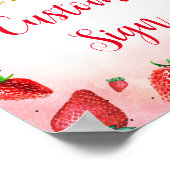 Strawberry 1. Geburtstag Berry Erstes benutzerdefi Poster (Ecke)
