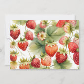 Strawberry 1. Geburtstag Berry Erstes Geburtstag F Einladung (Rückseite)